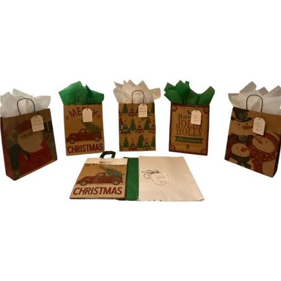 Festive Christmas Gift Bags Set - Picture 3 of 4